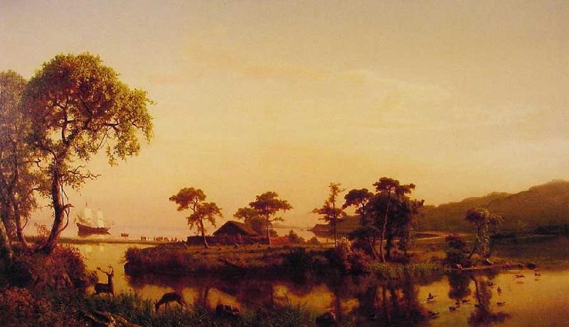Albert Bierstadt Gosnold at Cuttyhunk oil painting picture